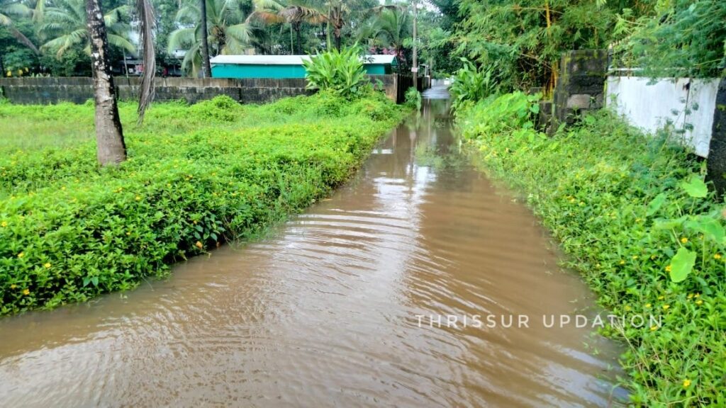 പാണഞ്ചേരിയിൽ രൂക്ഷമായ വെള്ളക്കെട്ട്