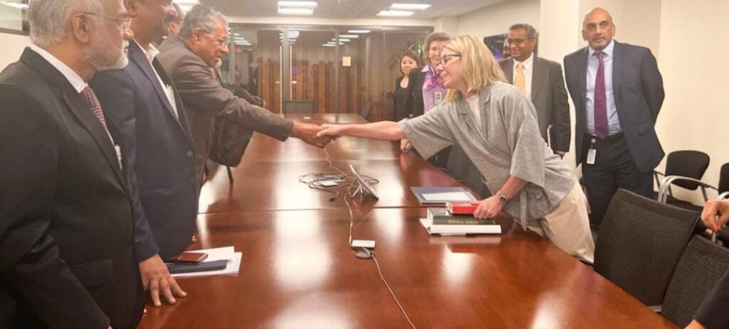 ലോകബാങ്ക് മാനേജിംഗ് ഡയറക്ടർ അന്ന വെർദെയുമായി മുഖ്യമന്ത്രി കൂടിക്കാഴ്ച്ച നടത്തി