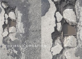 ദേശീയപാത കുതിരാൻ മേല്‍പ്പാലത്തില്‍ വീണ്ടും കുഴി രൂപപ്പെട്ടു