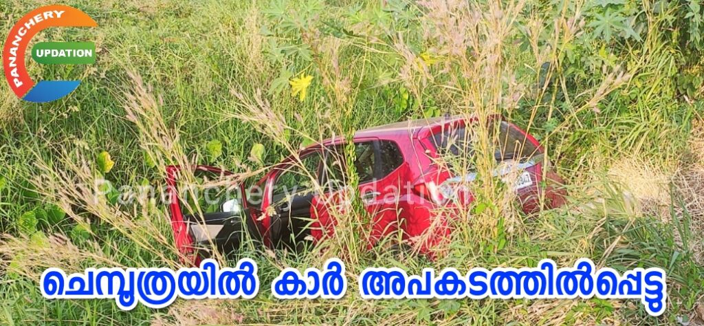 ചെമ്പൂത്രയിൽ കാർ അപകടത്തിൽപ്പെട്ടു