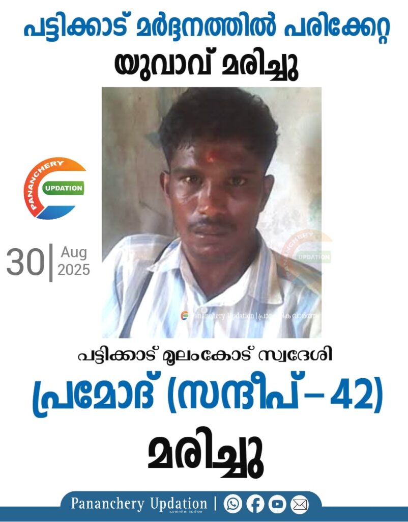 പട്ടിക്കാട് മർദ്ദനത്തിൽ പരിക്കേറ്റ യുവാവ് മരിച്ചു